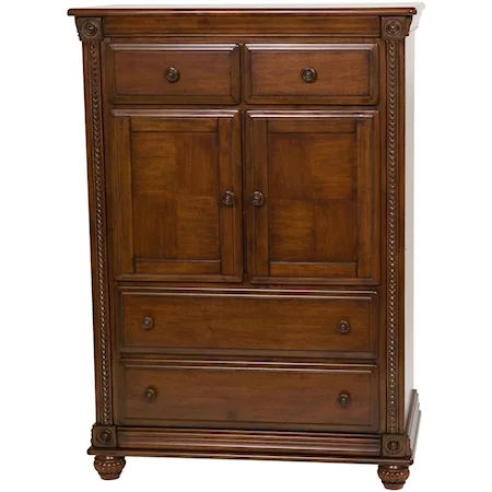 Traditional Youth 4 Drawer 2 Door Chest with Doors